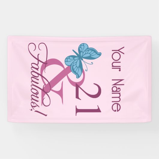 Banderoles Fabuleux 21e anniversaire (Horizontal)