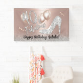 Banderoles Fabuleux 40 Rose moderne Gold & Silver Anniversair (En situation)