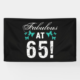 Banderoles Fabuleux 65e anniversaire pour elle