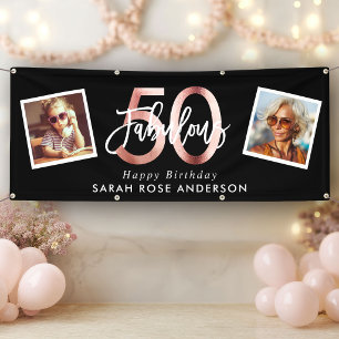 Banderoles Fabulux 50e Anniversaire Joyeux Anniversaire Photo