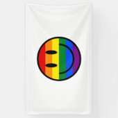 Banderoles Face souriante arc-en-ciel (Vertical)