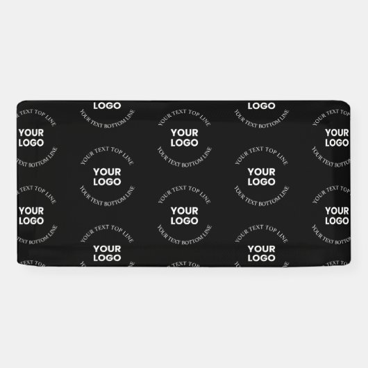 Banderoles Facile à remplacer Logo et Motif de texte modifiab (Horizontal)