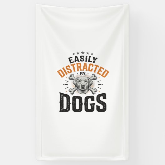 Banderoles Facilement Distrait Par Les Chiens Conception De C (Vertical)