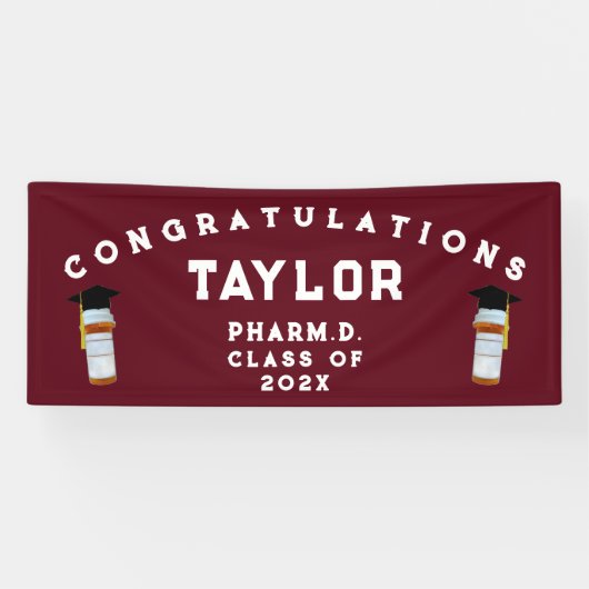 Banderoles Faculté de pharmacie Graduation Pharmaciens Félici (Horizontal)