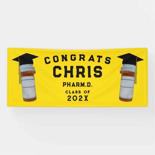 Banderoles Faculté de pharmacie Graduation Pharmaciens Félici (Horizontal)