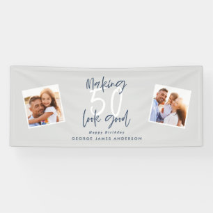 Banderoles faire paraître 50 belles photos d'anniversaire ble