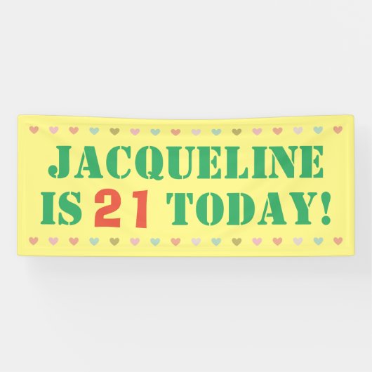 Banderoles Faire-part d'anniversaire (Horizontal)