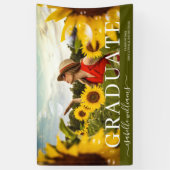 Banderoles Faire-part de fleurs de soleil (Vertical)