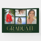 Banderoles Faire-part de graduation multi-photo de script sim (Horizontal)