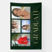 Banderoles Faire-part de graduation multi-photo de script sim (Verticale)