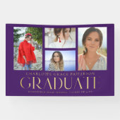 Banderoles Faire-part de graduation multi-photo de script sim (Horizontal)