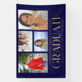 Banderoles Faire-part de graduation multi-photo de script sim (Verticale)