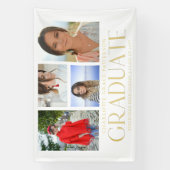 Banderoles Faire-part de graduation multi-photo de script sim (Verticale)