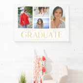 Banderoles Faire-part de graduation multi-photo de script sim (Insitu)