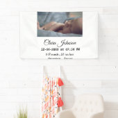 Banderoles Faire part de naissance ajouter photo date heure l (En situation)