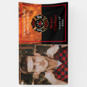 Banderoles Faire-part d'obtention du diplôme de pompier (Vertical)