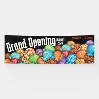 Banderoles Faire-part glace Grand Ouverture Fonds Raiser