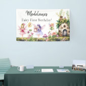 Banderoles Fairy First 1er Anniversaire Jardin enchanté fond (Salon professionnel)