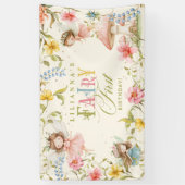 Banderoles Fairy First Birthday Colorful Enchanted Garden (Vertical)