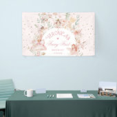 Banderoles Fairy First Birthday Enchanted garden Whimsical (Salon professionnel)