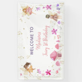 Banderoles Fairy Garden Floral Anniversaire (Vertical)