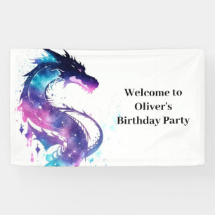 Banderoles Fairy Tale Dragon Adventure Birthday Banner