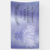 Banderoles Fairy Wing Lavender Gown | Fleur d'iridescente vio (Vertical)