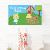 Banderoles Fairytale Goldilocks et Three Bears Anniversaire (En situation)