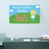 Banderoles Fairytale Goldilocks Trois ours Anniversaire Banni (Salon professionnel)
