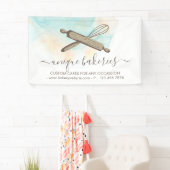 Banderoles Faisateurs de gâteaux de Cercle Jaune Bleu (En situation)