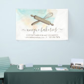 Banderoles Faisateurs de gâteaux de Cercle Jaune Bleu (Salon professionnel)