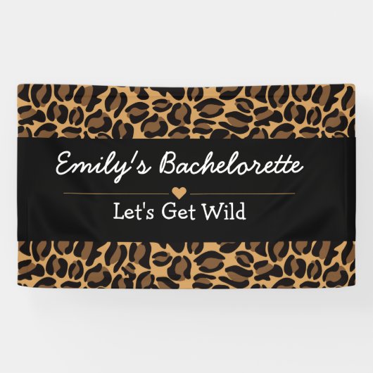 Banderoles Faisons Fun Fun Fun Cheetah Bachelorette Party (Horizontal)