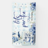 Banderoles Faisons un anniversaire à thé pour les enfants (Verticale)