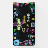 Banderoles Faisons un anniversaire de néon fou (Verticale)