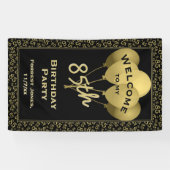 Banderoles Faites bon accueil au 85th or et noir de sabot de (Horizontal)