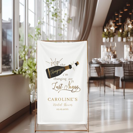 Banderoles Faites sauter le champagne, je change de nom de fa