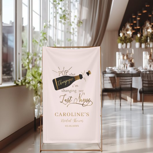 Banderoles Faites sauter le champagne je change de nom de fam