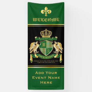 Banderoles Faites votre propre blason Green Gold Eagle Emblem