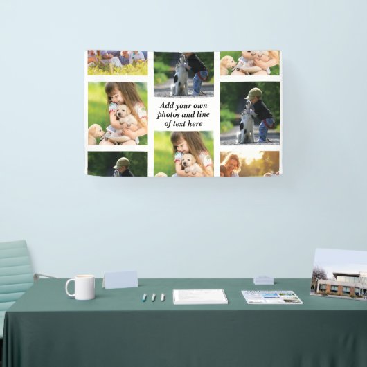 Banderoles Faites votre propre collage photo et texte (Salon professionnel)