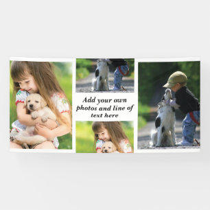 Banderoles Faites votre propre collage photo et texte