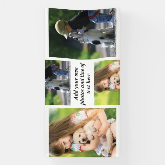 Banderoles Faites votre propre collage photo et texte (Verticale)