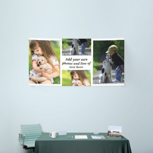 Banderoles Faites votre propre collage photo et texte (Salon professionnel)