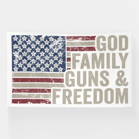 Banderoles Faith, Family & Freedom (Horizontal)