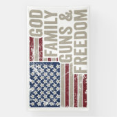 Banderoles Faith, Family & Freedom (Verticale)