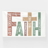 Banderoles Faith Woven in Scripture (Horizontal)