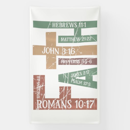 Banderoles Faith Woven in Scripture (Verticale)