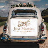 Banderoles Fall Bow Just Married Car Banner