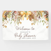 Banderoles Fall Foliage Floral Baby Shower Welcome (Horizontal)