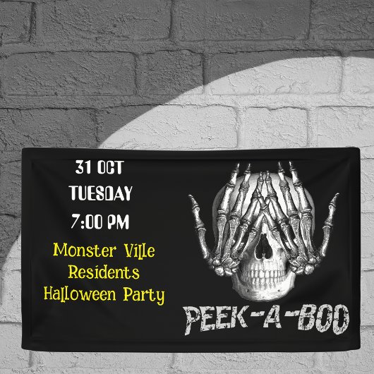 Banderoles Famille de la communauté Halloween crâne éffrayant