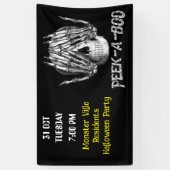 Banderoles Famille de la communauté Halloween crâne éffrayant (Vertical)